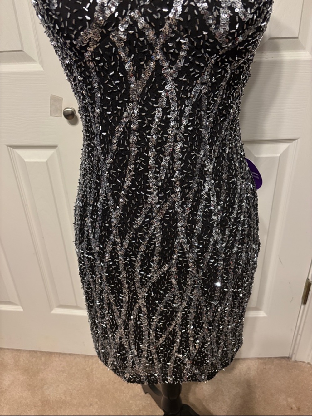 Windsor Hartley Lace-Up Sequin Mini Dress - Picture 4 of 13